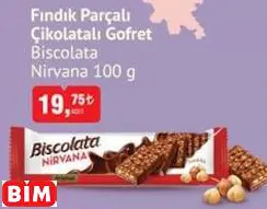 BİSCOLATA NİRVANA FINDIK PARÇALI ÇİKOLATALI GOFRET